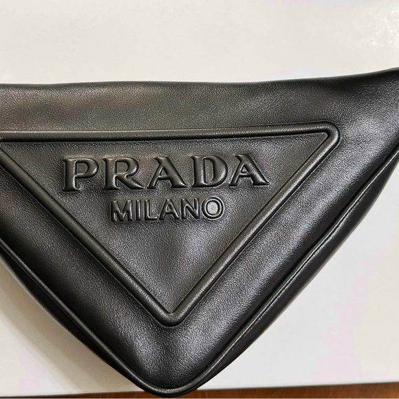 Prada Black Leather Pouch - Picture 1 of 16